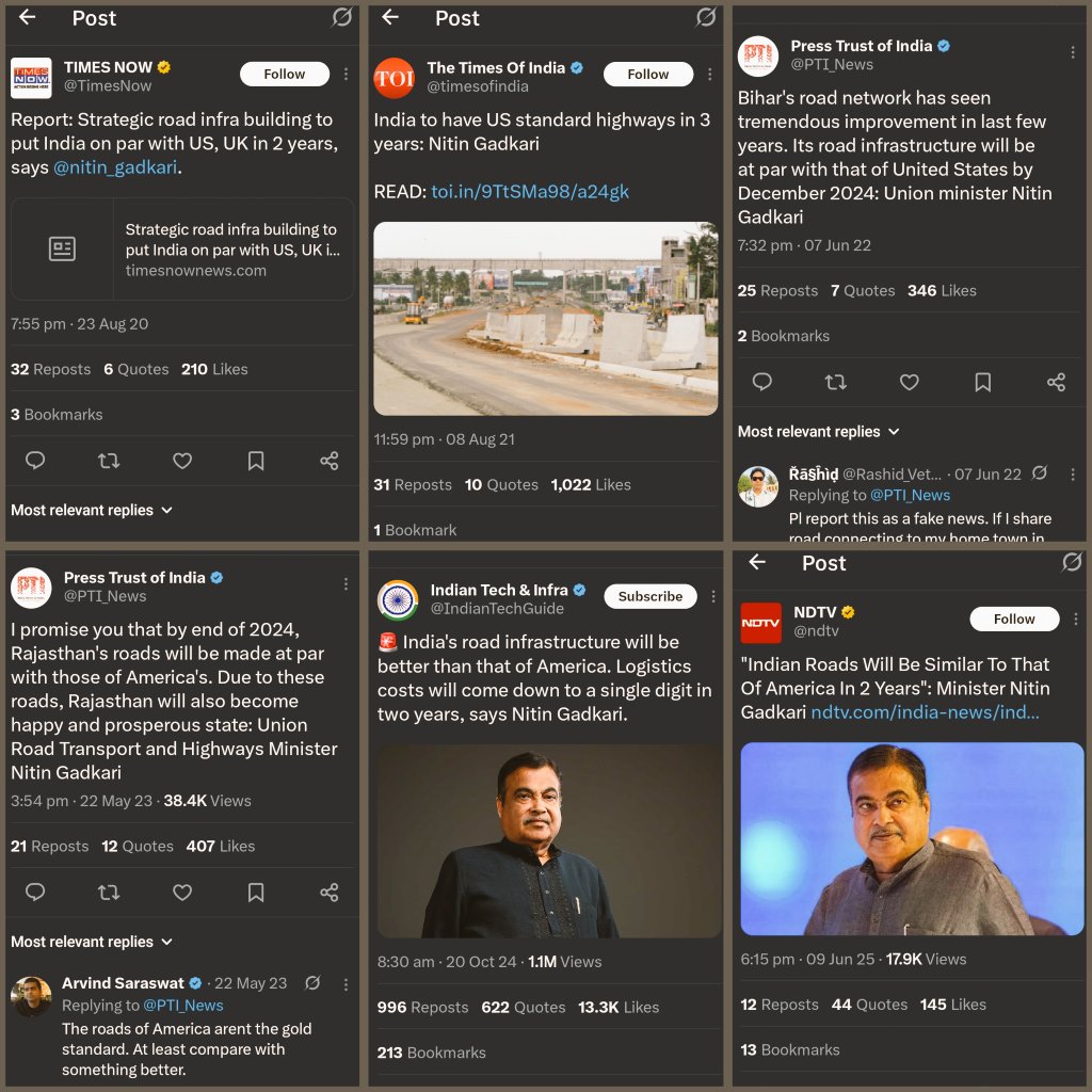 The condition of some of our highways is abysmal. Nitin Gadkari should concentrate on his own ministry. Try to deliver what he has been promising us every year for the past 6 years.