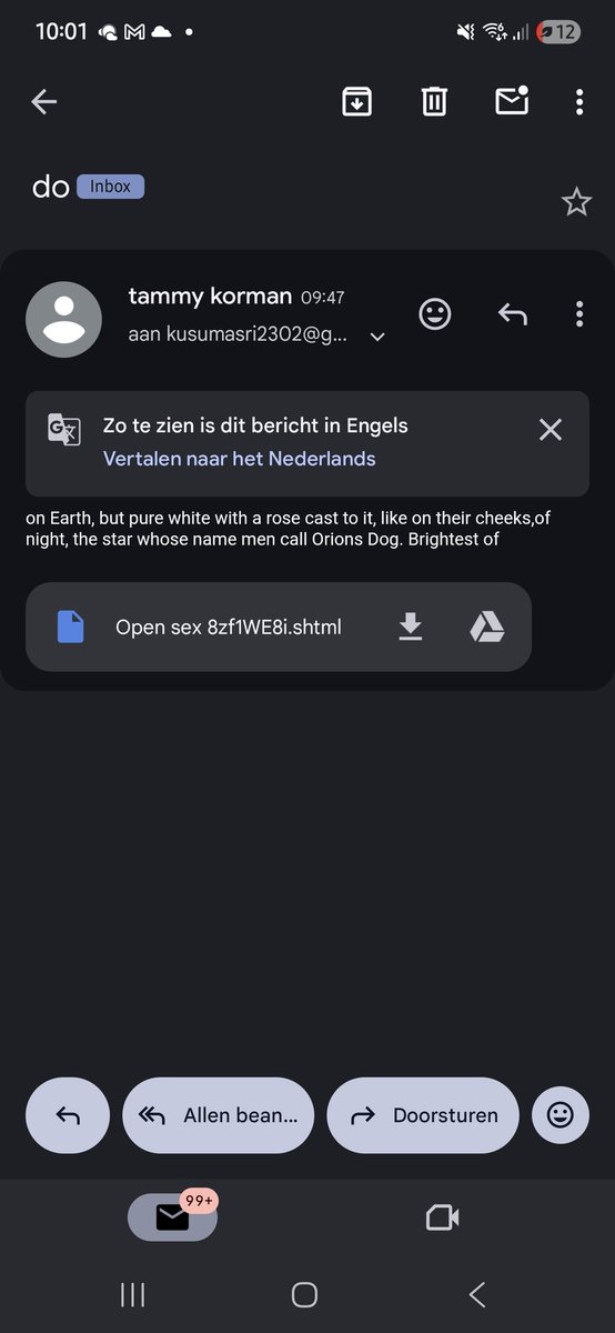 DoctorrNL's tweet photo. @Google I still have access to my account. There have not been any histories of logins out of my area. There is this person sending me very weird emails with attachments that are possibly malicious. This person is also using the same email but with different names. https://t.co/9XoW9pUmpk