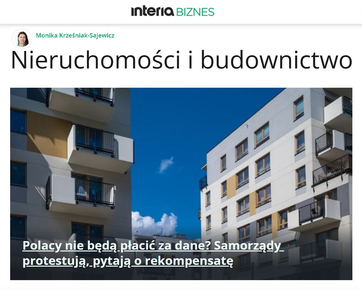 PZFD (@pzfd_) on Twitter photo 💻 O drodze do uwolnienia danych z Rejestru Cen Nieruchomości pisze redakcja <a href="/BiznesINTERIAPL/">Interia Biznes</a>.
Komisja Infrastruktury poparła projekt ustawy mającej na celu otwarcie dostępu do danych z #RCN bez opłat.
Zmiana mogłaby dotyczyć nawet 2 mln osób – rzeczoznawców, pośredników, 💻 O drodze do uwolnienia danych z Rejestru Cen Nieruchomości pisze redakcja <a href="/BiznesINTERIAPL/">Interia Biznes</a>.
Komisja Infrastruktury poparła projekt ustawy mającej na celu otwarcie dostępu do danych z #RCN bez opłat.
Zmiana mogłaby dotyczyć nawet 2 mln osób – rzeczoznawców, pośredników,