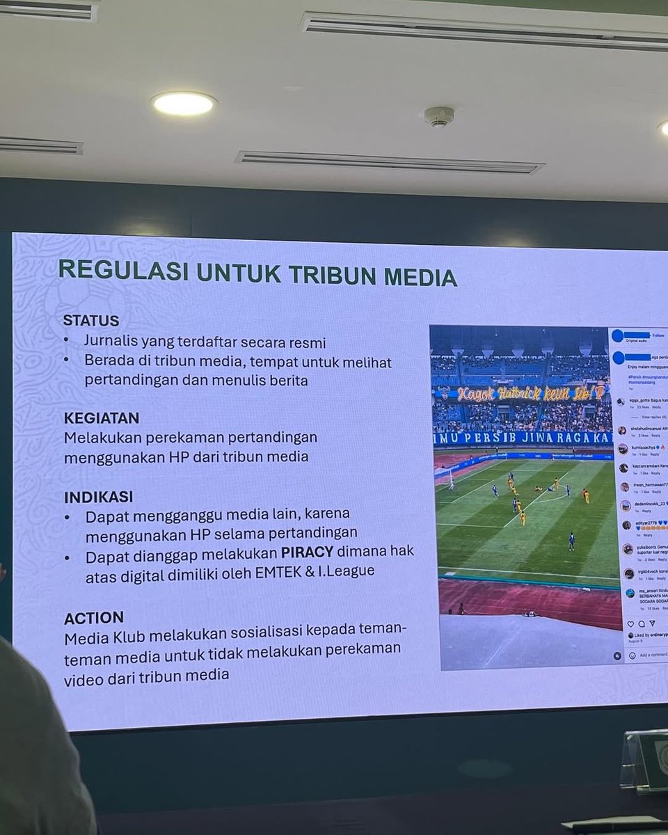 eh gimana gimana? ATURAN Liga Indonesia Musim ini penonton upload rekaman pertandingan dari tribun sudah tidak boleh/dibatasi?

wartawan sampai official klub juga dibatasi?