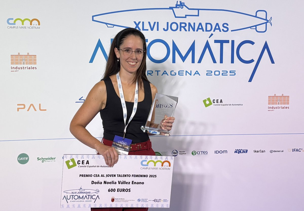 Universidad de Castilla-La Mancha (@uclm_es) on Twitter photo La profesora de la UCLM Noelia Vállez obtiene el premio al Joven Talento Femenino que concede el Comité Español de Automática.
Reconocen sus contribuciones en la visión por computador y la IA en Automática desde su trabajo en <a href="/GrupoVisilab/">Grupo VISILAB - UCLM</a> e <a href="/IndustrialesCR/">ETS Ingeniería Industrial CR</a> La profesora de la UCLM Noelia Vállez obtiene el premio al Joven Talento Femenino que concede el Comité Español de Automática.
Reconocen sus contribuciones en la visión por computador y la IA en Automática desde su trabajo en <a href="/GrupoVisilab/">Grupo VISILAB - UCLM</a> e <a href="/IndustrialesCR/">ETS Ingeniería Industrial CR</a>