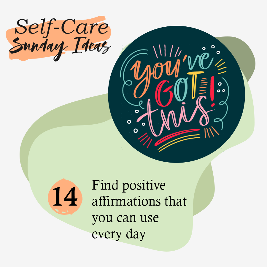 A good place to post your affirmations is on the bathroom mirror in dry-erase marker.   This way you can change them out regularly!   #selfcaresunday