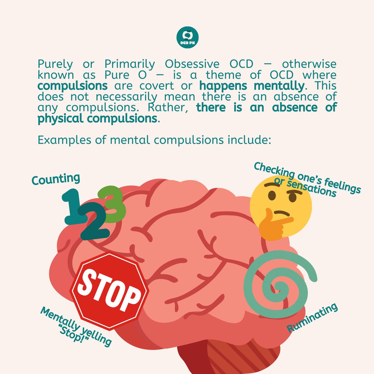 ocdpilipinas's tweet photo. Artists have opened up about their struggles with OCD. But what exactly is their theme, specifically?
For our latest #KnowCD, weβre gonna take a look at Purely Obsessional OCD, otherwise known as Pure O, a lesser-known form of OCD.
#ForEverybodyAndEveryBody
#OCDPilipinas https://t.co/Yig7JWYsmw