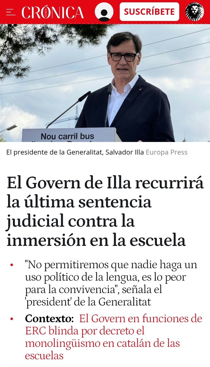 LSCat_USA's tweet image. .@salvadorilla, convierte al catalán en una lengua absolutista en Cataluña, se niega a aceptar la resolución de la justicia y aceptar que el castellano pueda impartirse en las escuelas. Sólo quiere el monolingüismo, SE HA CONVERTIDO EN LA NUEVA BESTIA SEPARATISTA
#LaSilenciosaCat