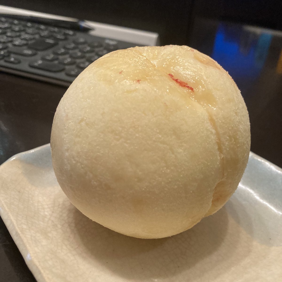 いただいた桃をとっても上手にむくことができた！！🍑✨