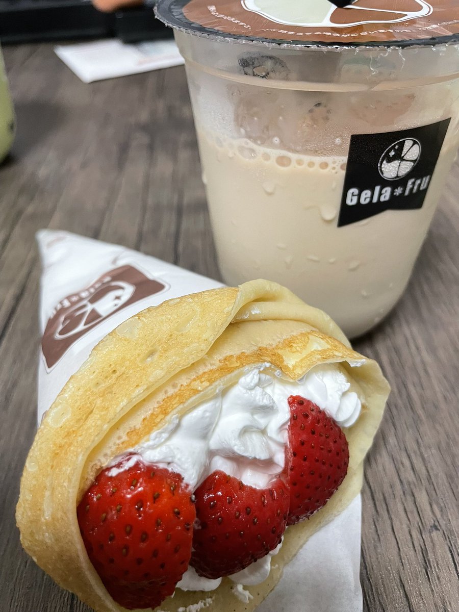 娘ちゃんとタピオカ＆クレープ🍓