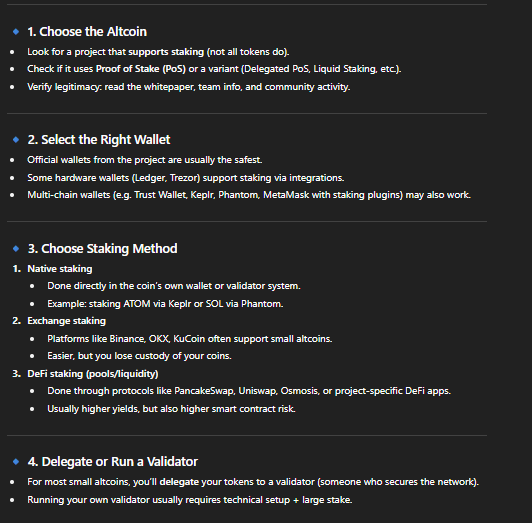 WebDevelopmen_'s tweet image. How to stake small altcoins?

#howToStakeSmallAltcoins