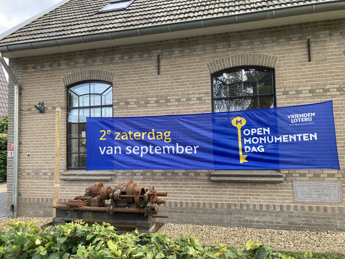 De opening is in ons verenigingslokaal De Fabriek, om 10.00u waarna om 10.30u lezing over architect Knevel en om 13.00u  lezing over cultuurhistorische waarden Groevenbeek. Voor meer activiteiten zie www.openmonumentendagermelo