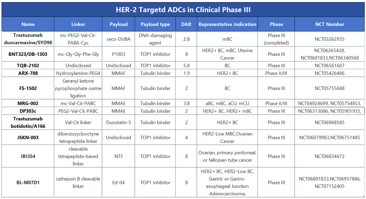 🚀 HER2 ADCs: Approved drugs like T-DM1, T-DXd, RC48 &amp; SHR-A1811

🧬 PEG linkers (ARX-788, SYD985, DP303c) ensure stability &amp; controlled release.

💡 Huateng Pharma provides PEGs &amp; custom synthesis for ADC design.
us.huatengsci.com/news/show/1727…

#HER2 #ADCs