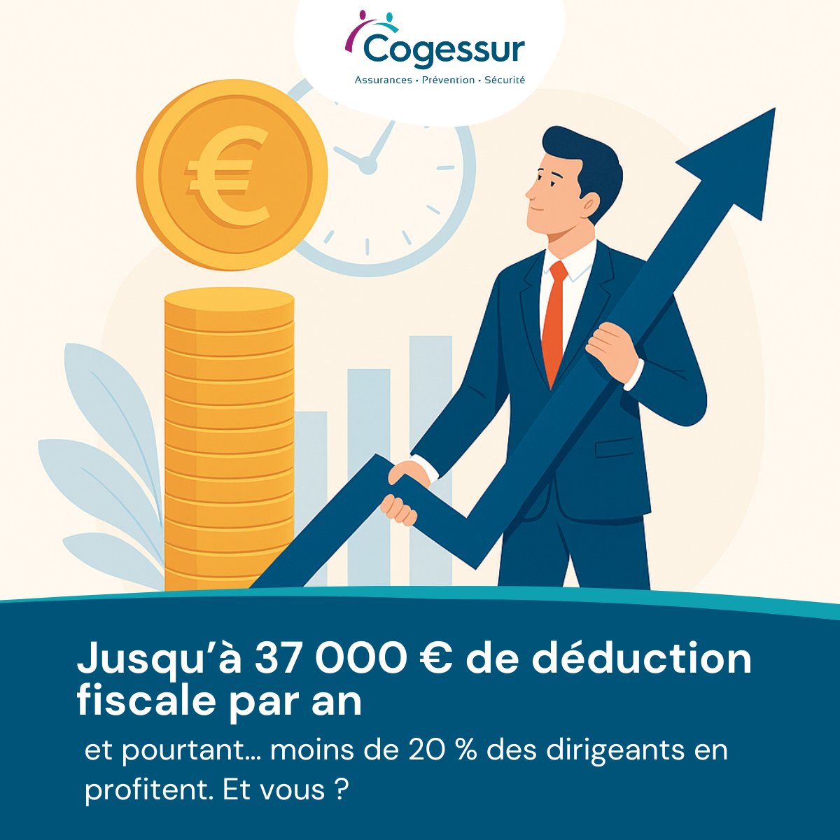 COGESSUR1's tweet photo. 💡 Dirigeants : qui prépare votre retraite ?
Contrairement aux salariés, vous n’avez pas de retraite garantie.

👉 Transformez une partie de vos impôts en capital retraite avec Cogessur.
Anticiper, c’est sécuriser votre avenir.

#Entrepreneurs #Fiscalité #Retraite https://t.co/9hdm7de4VJ
