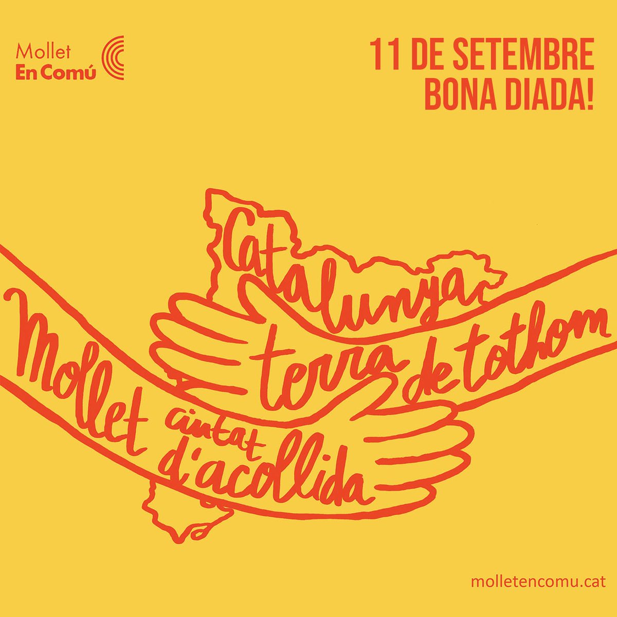 Avui celebrem la Diada Nacional de Catalunya, un dia per recordar la nostra història, cultura i valors. ❤️💛

Però també és un moment per reivindicar la solidaritat i la justícia. 💪🏼

Visca Catalunya! ✊🏼