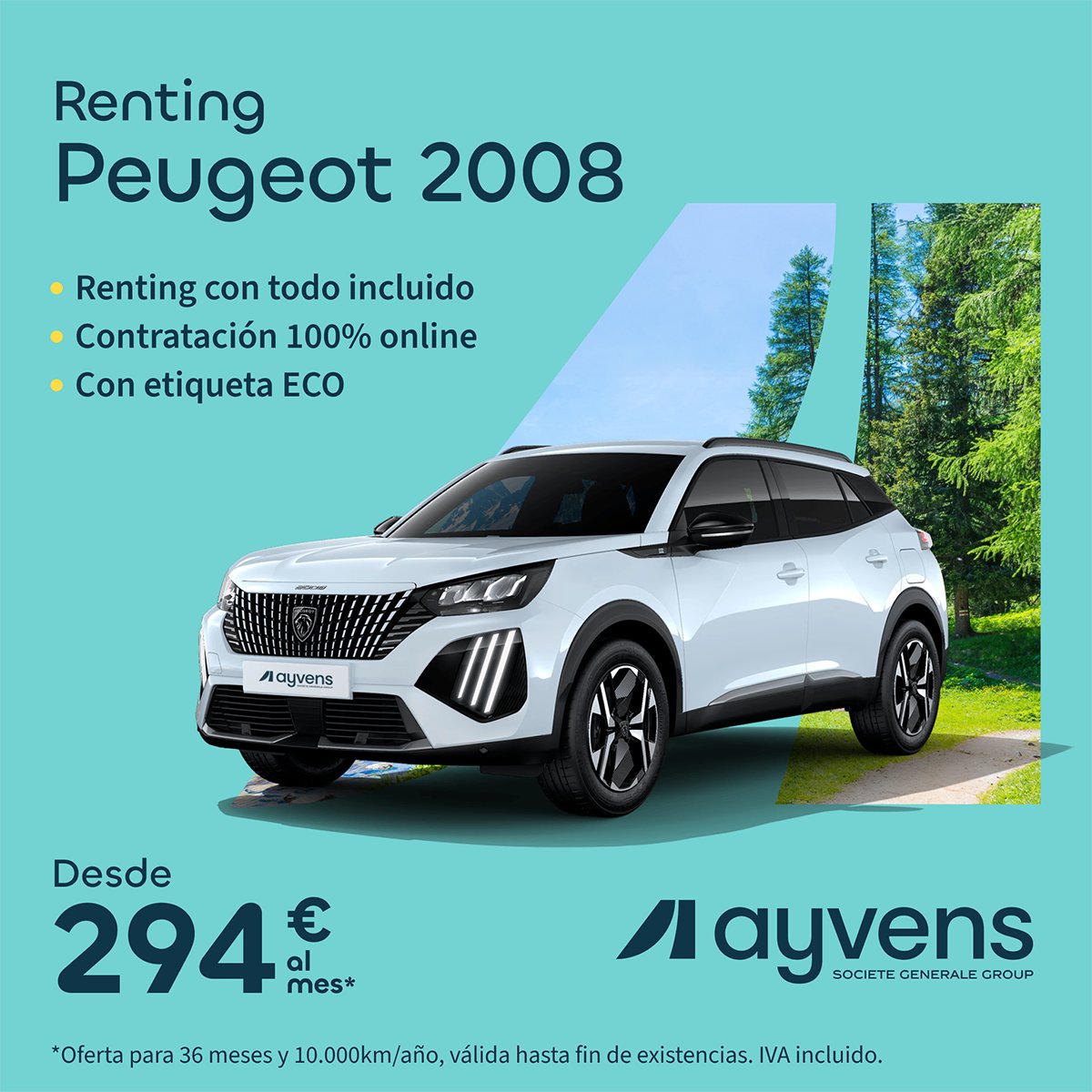 En Ayvens tenemos una oferta para hacer más llevadera tu vuelta a la rutina. 👌

🛍️ Consigue tu Peugeot 2008 a partir de 294€ al mes con 𝙩𝙤𝙙𝙤 𝙞𝙣𝙘𝙡𝙪𝙞𝙙𝙤.

Consulta las condiciones ➡️ ofertas-renting.ayvens.es/ofertas/nuevo/… 

#AyvensES | #BetterWithEveryMove