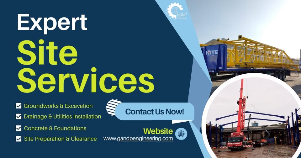 gandpkent's tweet image. Expert Site Services: precision, efficiency, excellence.
✅ Groundworks &amp;amp; Excavation
✅ Drainage &amp;amp; Utilities
✅ Concrete &amp;amp; Foundations
✅ Site Prep &amp;amp; Clearance
Keep your project moving — contact us today!
🌐 gandpengineering.com
#SiteServices #Construction #Groundworks