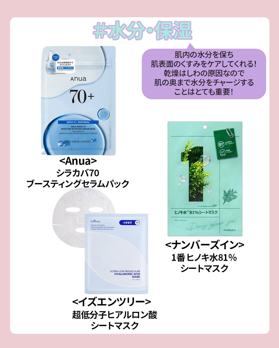 MEDIKjp's tweet photo. 今話題の韓国マスクパック✨

ゲルマスクから保湿、鎮静系までまとめてみたのでぜひ参考にしてください💚
メガ割ももうすぐ終わってしまいますので、気になるアイテムはお早めにゲットしてください～！

＃韓国コスメ ＃スキンケア #メガ割おすすめ https://t.co/uagQ5GTJJn