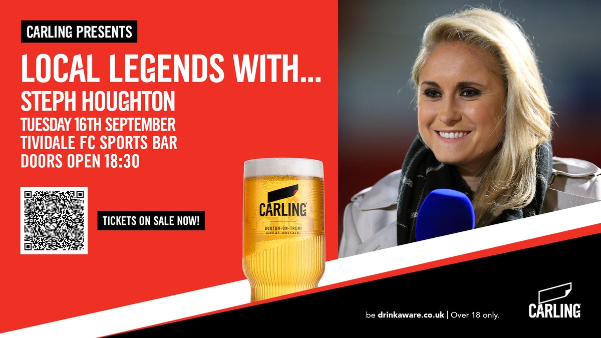 _Local_Legends_'s tweet image. 🎤🦁 Not long to go until our Lioness Legends Evening at Tividale FC Sports Bar!
 
🎤Your chance to ask your questions and meet Steph in person!
🎟️ £5pp – includes a complimentary pint of Carling 🍺

Grab your tickets now! 🔗
eventbrite.co.uk/e/160218800043…
