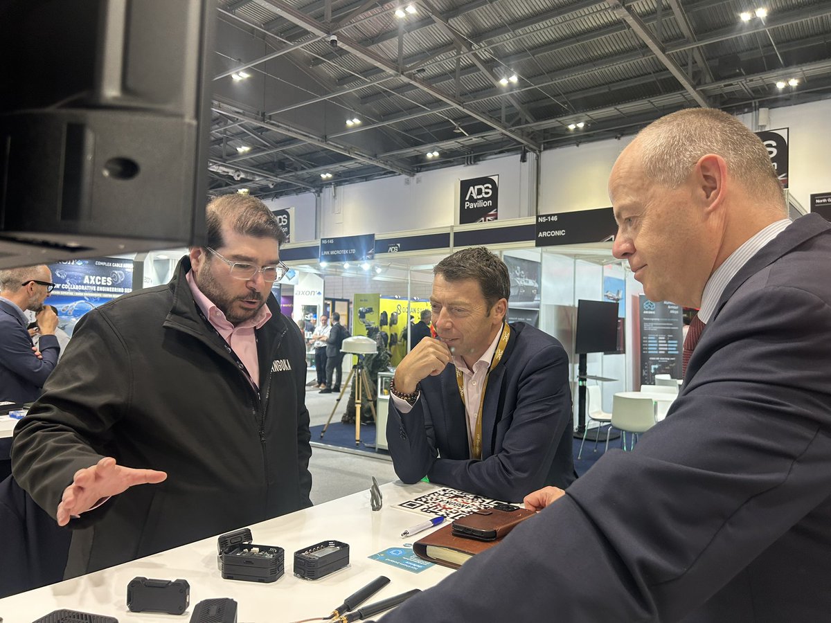 thedanseamarks's tweet photo. With @ADSgroupUK we also had chance to speak with @SystematicGroup, Angoka, and get a process update from with @Thermoteknix who were part of the @UKinJordan Defence Mission Lord McNicol joined earlier this year. https://t.co/AqzY25muEj