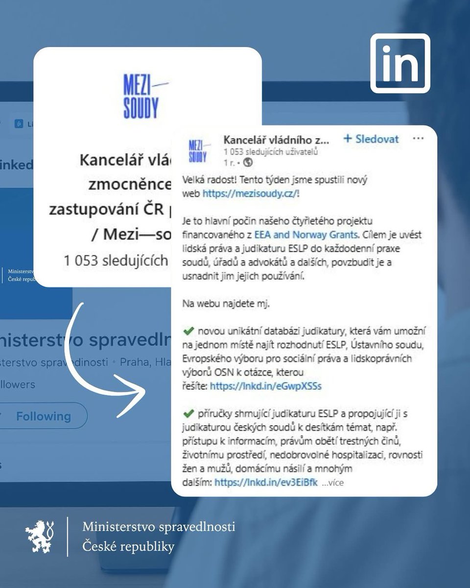 🏆 Web Mezi soudy má za sebou víc než rok fungování – a už teď patří mezi oceněné projekty našeho ministerstva. V dubnu získal prestižní titul Úřednický čin roku.

Co na webu najdete?
✅ databázi rozhodnutí ESLP, Ústavního soudu a dalších institucí – všechno na jednom místě, v