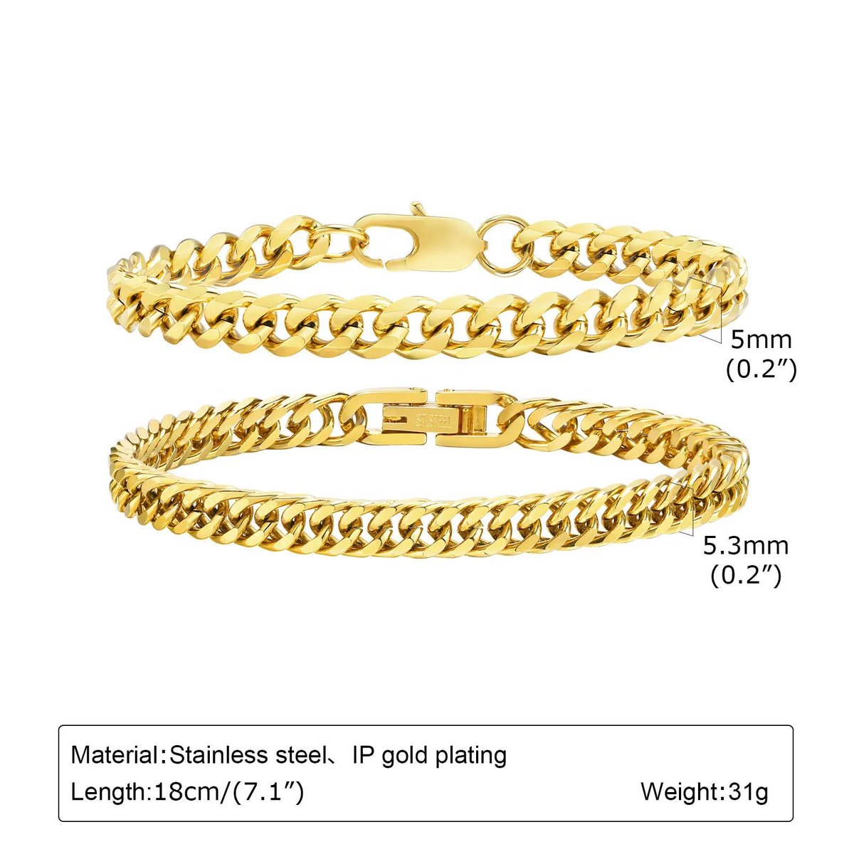 moss_shields's tweet image. Double the chains, double the style. 🔗✨ This 2-piece set of gold-plated stainless steel Cuban chain bracelets is perfect for stacking. A sleek, unisex look for any occasion. #CubanChain #StackedJewelry #UnisexFashion #GoldJewelry 

mossshields.net/products/vnox-…