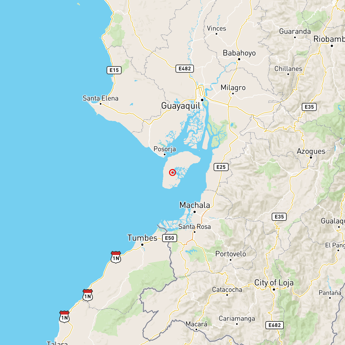 [REVISADO]
Evento: igepn2025ruyt
Ocurrido: 2025-09-11 04:19:40
Mag.: 4.2MLv
Prof.: 64.0 km
Lat.: 2.882° S
Long.: 80.171° W
Localizado: a 37.09 km de Playas, Guayas
Sintió este sismo? Repórtelo: servicios.igepn.edu.ec/url/NTk4Nw==