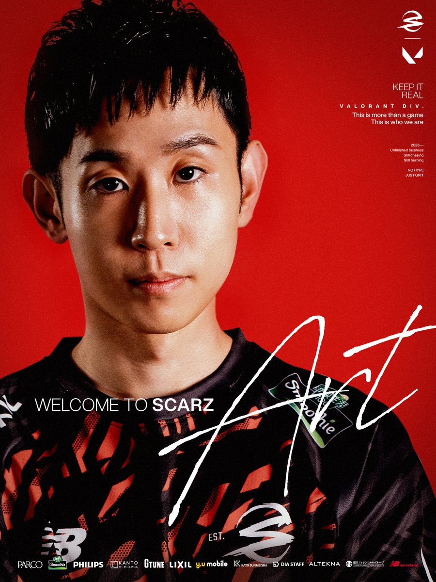 🇯🇵 SCARZ #SZWIN❤️🔥 (@scarz5) on Twitter photo ❤️🔥SCARZ VALORANT Div.
WELCOME <a href="/ibaraki_Ninja/">Art a.k.a 茨城忍者</a>🍢
心強い仲間として“Art”がSCARZ VALORANT部門に加入いたしました🤝❤️🔥
📝scarz.net/news/25091102/
#SZWIN #VALORANT ❤️🔥SCARZ VALORANT Div.
WELCOME <a href="/ibaraki_Ninja/">Art a.k.a 茨城忍者</a>🍢
心強い仲間として“Art”がSCARZ VALORANT部門に加入いたしました🤝❤️🔥
📝scarz.net/news/25091102/
#SZWIN #VALORANT