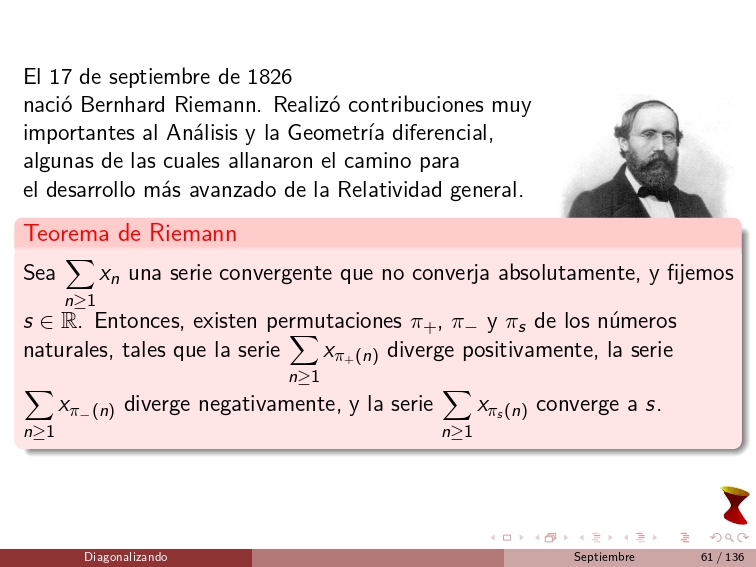 diagonalizando's tweet image. On September 17, 1826, Bernhard Riemann was born. He made very important contributions to Analysis and Differential Geometry, some of which paved the way for the further development of General Relativity.
#MathematicalAnalysis #Gemometry
