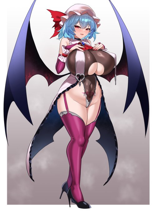 ソー〇ランド桃魔館のレミリア様(爆乳)&フランちゃん(爆乳)の立ち絵出来た! 