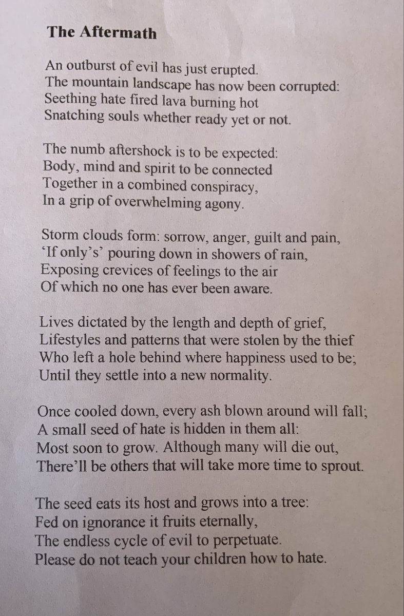 A poem I wrote just after the event.

#September11 #TwinTowers