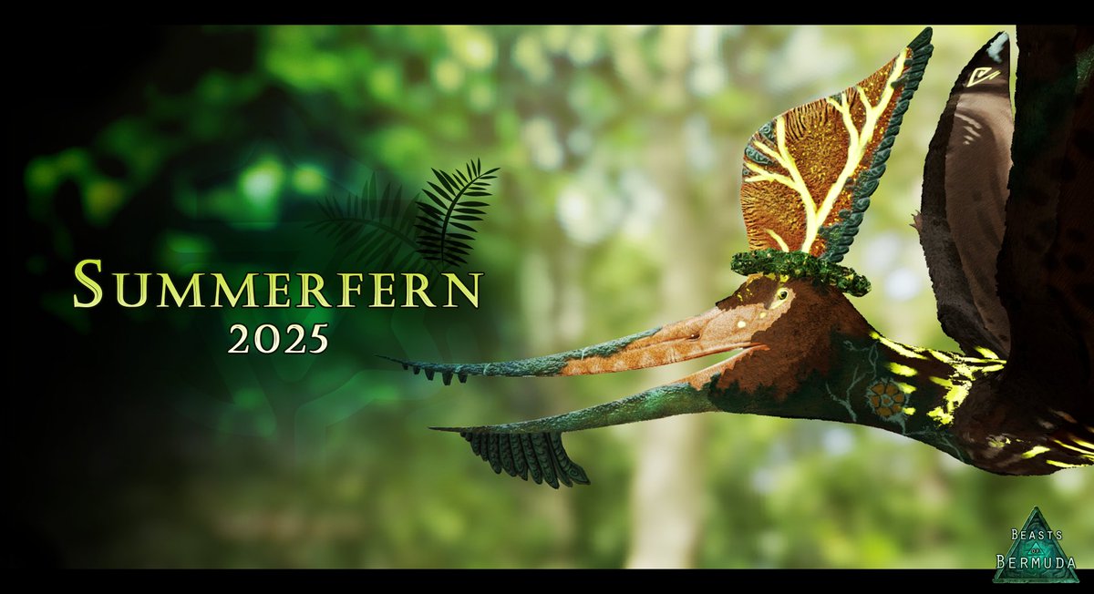 Acro_Atokensis's tweet image. 【恐竜ゲーム最新情報】
Beasts of Bermuda公式Discordより
「Feathers＆Fractures」パッチ実装後から
夏イベントが開催されます
開催期間中はプテラノドンの新スキン[Summerfern」が入手可能です
また過去イベントの「Summerlily」「Waverider」スキンも復刻されます
#beastsofbermuda