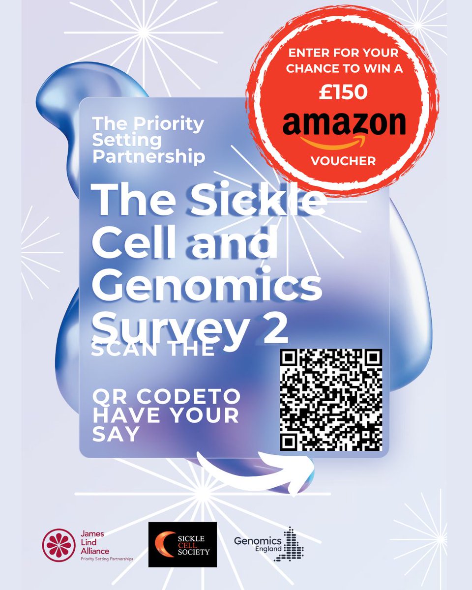 SickleCellUK's tweet photo. ๐ฉธ Have your say! Help shape the Top 10 research priorities for sickle cell & genomics in our new Shortlisting Survey.
๐ฉ Take part: https://t.co/VeJiVJ6OPz
โณ Closes: 14 Oct 2025
#SickleCell #Genomics #ResearchPriorities #PatientVoices https://t.co/qqWPzKzi25