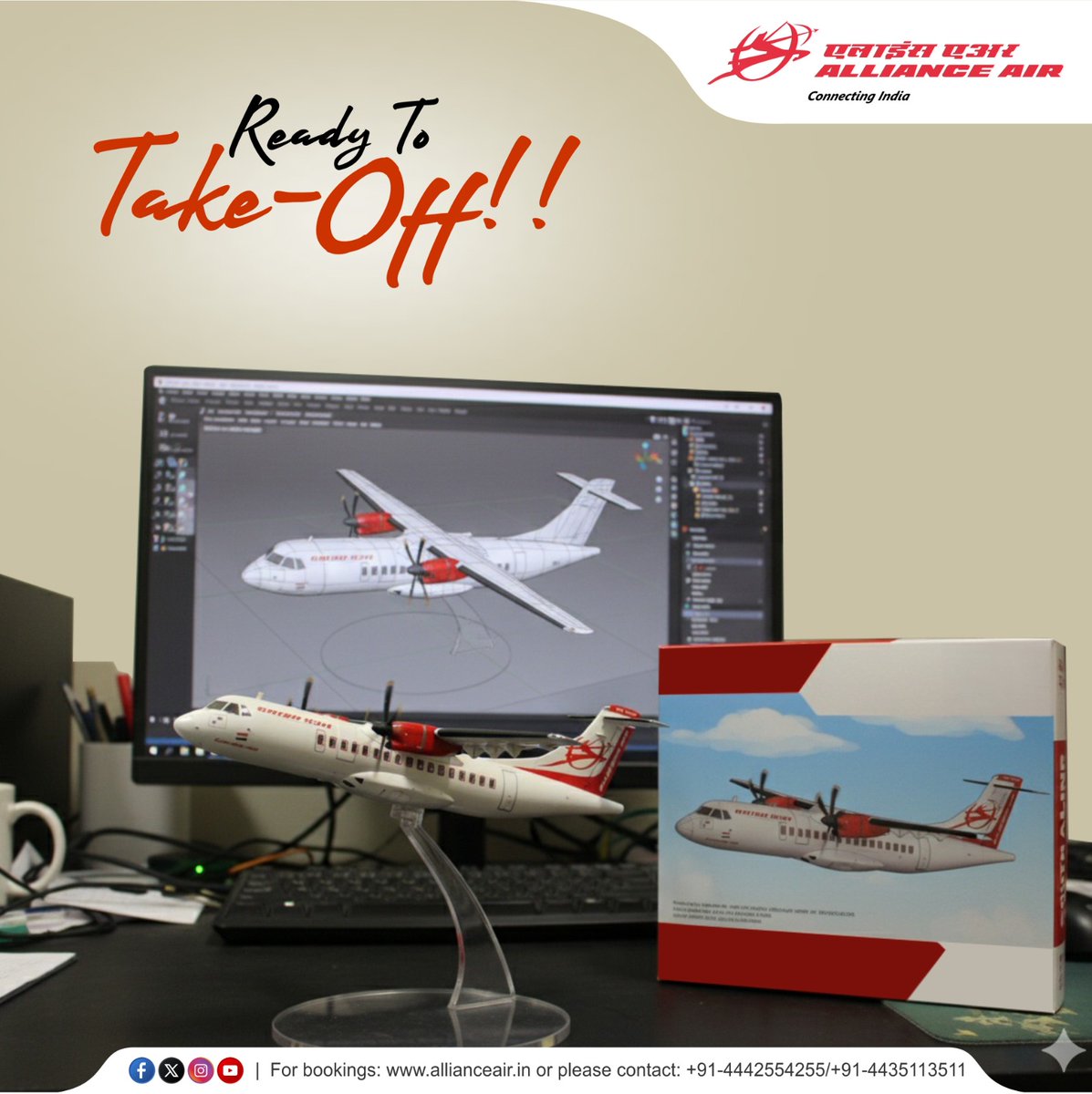 allianceair's tweet photo. The journey from a design on screen to a model in hand. We're always in a state of "Ready to Take-Off!!"
What adventure are you ready for?
#ReadyToTakeOff #AviationDesign #AllianceAir #ConnectingIndia #aitrend #gemini https://t.co/65eLbErMJi