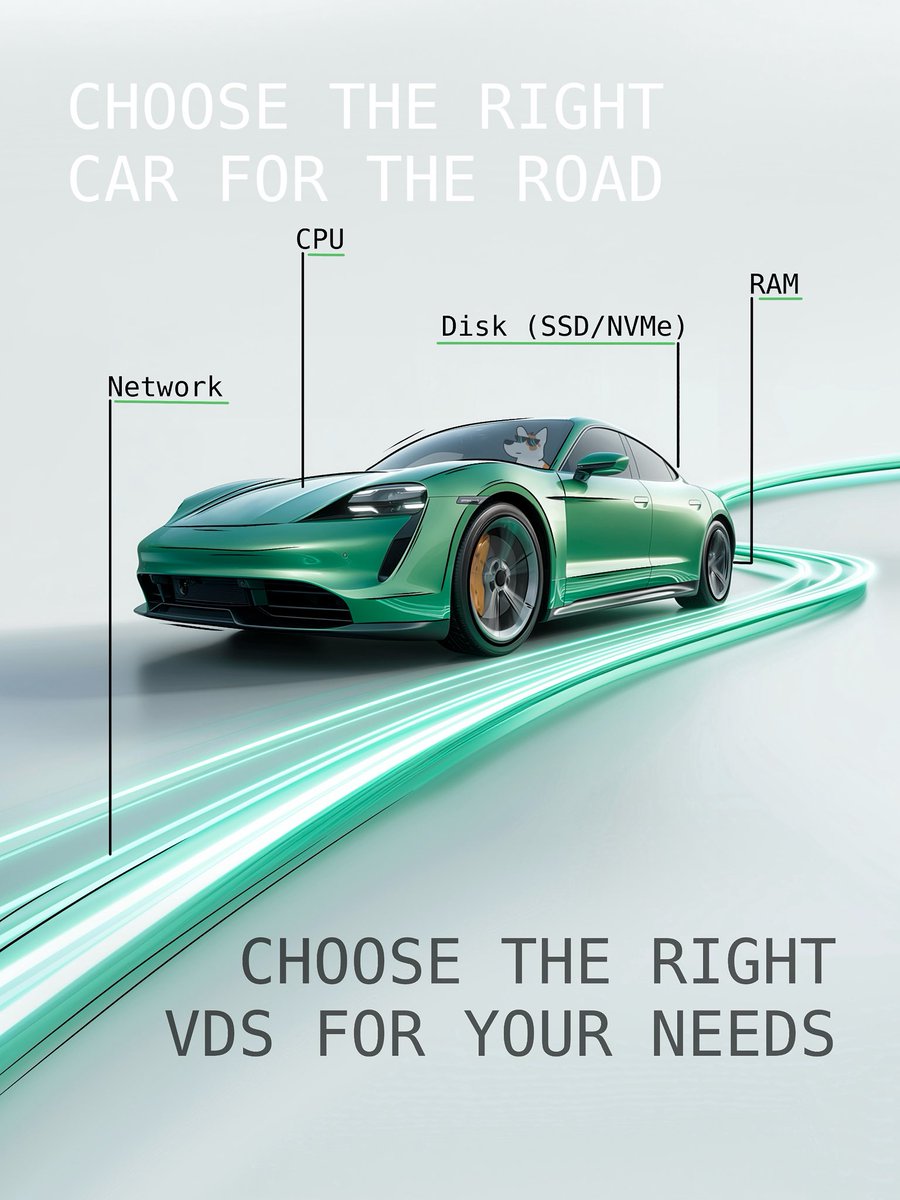 Different roads – different cars. The same with VDS.
 🔺Engine = CPU → the power that drives performance
 🔺Wheels = RAM → stability under load
 🔺Trunk = Storage (SSD/NVMe) → space &amp; speed for your data
 🔺Road = Network → the bandwidth that carries you forward