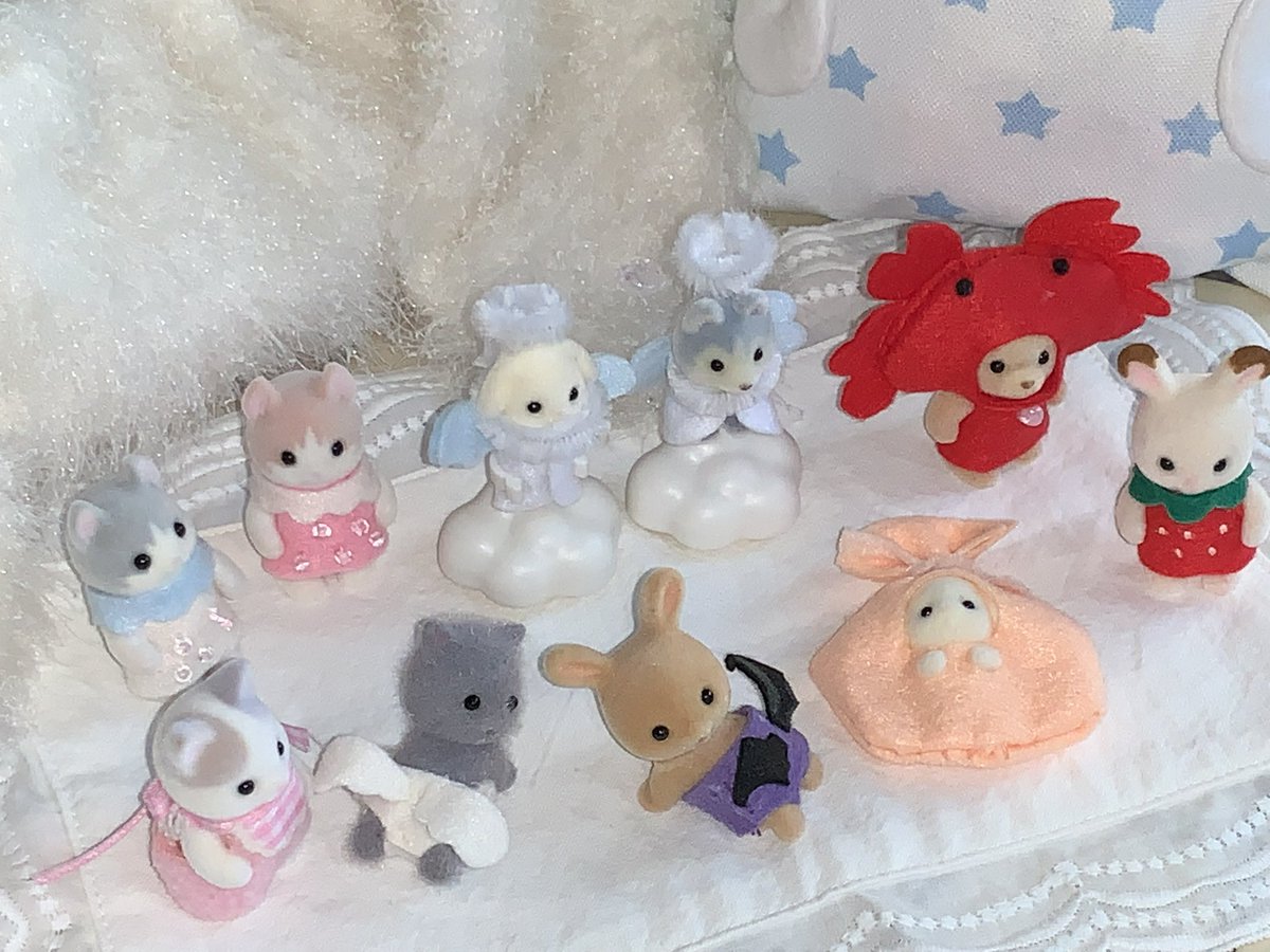 실바니안 옷 지어입히기 놀이했어요👗👚