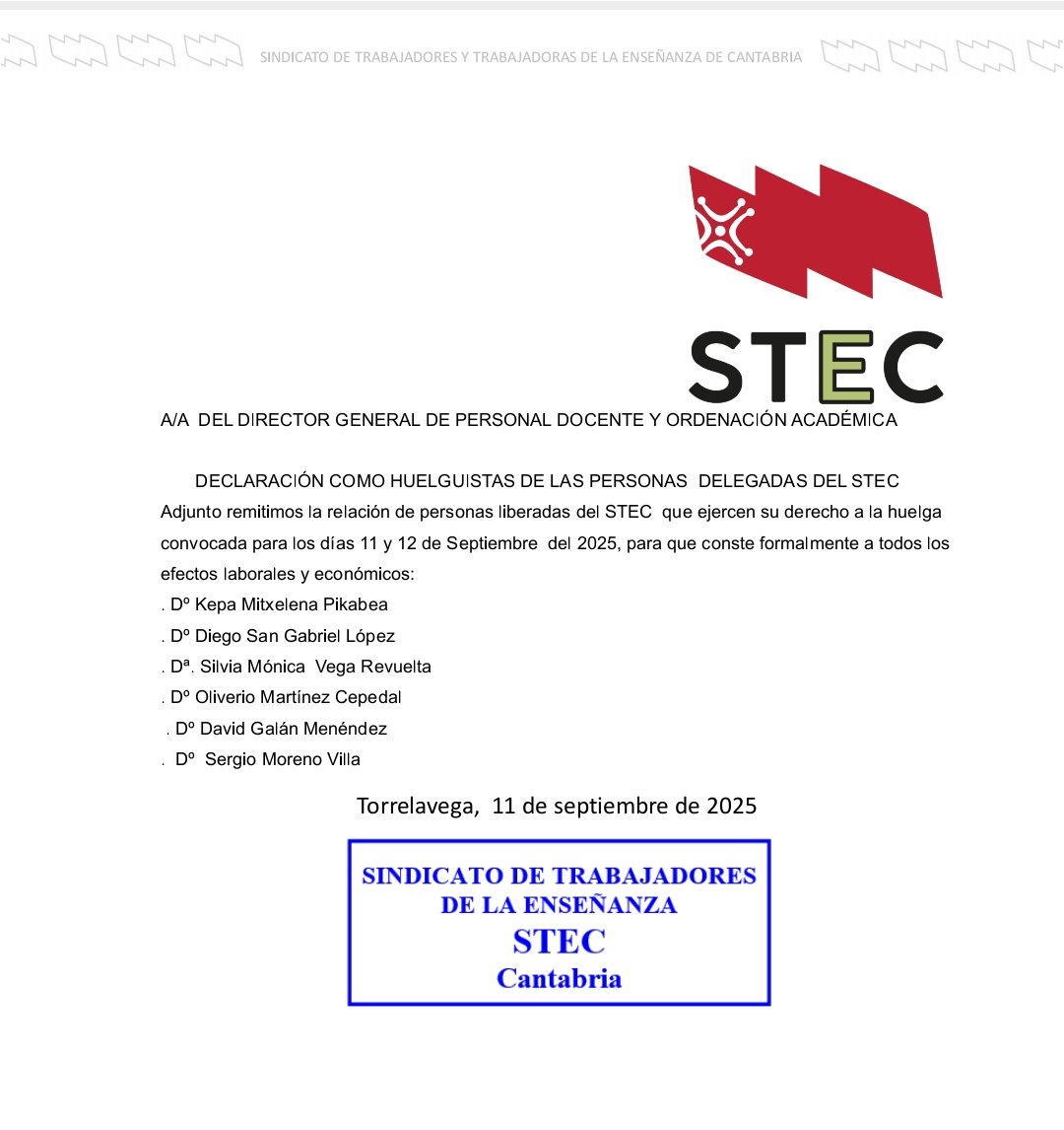 STEC_Cantabria's tweet image. ⌛ Con datos del 50% de los institutos, el seguimiento de la huelga en Enseñanzas Medias es del 45,2 %.
En breves comienzan las concentraciones en Castro, Laredo, Santander y Cabezón.
Y esta tarde, con l@s maestr@s también a Torrelavega (18 h.)
#EsAhora