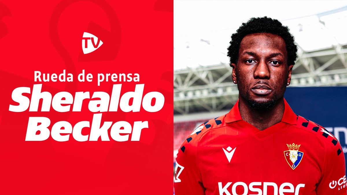 🎙 Sheraldo Becker será presentado como nuevo jugador rojillo a partir de las 13:00 horas en El Sadar con una rueda de prensa.

La misma podrá seguirse en directo en OsasunaTV y en #RadioOsasuna.