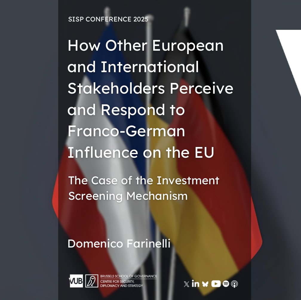 At the recent SISP 2025 conference in Naples, Domenico Farinelli presented a paper on Franco-German Influence on the EU and the Investment Screening Mechanism. This chimes with his doctoral research and was a great contribution to the event!

More info
sisp.it/en/conference-…