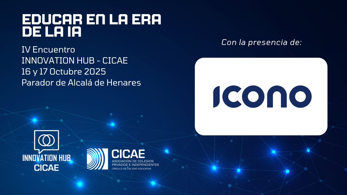 📢 @icono_edu vuelve como colaborador al IV Encuentro del Innovation Hub de @cicae_educacion
🖥️ Más de 20 años impulsando la transformación digital en colegios, facilitando el acceso a la tecnología necesaria para el aprendizaje.
🔗 cicae.com/educar-en-la-e…
#CICAE #InnovationHub