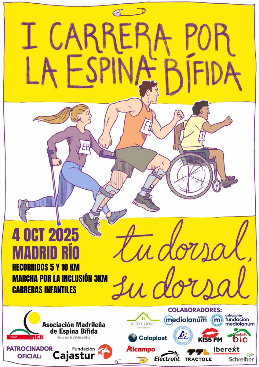 FMDDF's tweet photo. 🏃🏻 @AMEB_EB organiza su I Carrera Solidaria para visibilizar la espina bífida y fomentar su prevención 🏟️ 

Desde la #FMDDF estamos encantados por colaborar con iniciativas tan importantes 🤜🏻🤛🏻

📲 Noticia completa, aquí ⬇️ 
https://t.co/rOdZc6uWbI

#SomosFMDDF https://t.co/EFUkTmyyeP