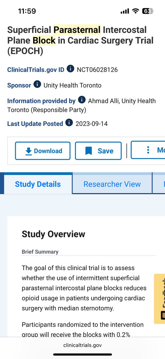 Jon Bailey MD MSc FRCPC EDRA 🇨🇦🧗🏄♂️ (@jon_bailey_anes) on Twitter photo <a href="/CJA_Journal/">CJA - Canadian Journal of Anesthesia</a> <a href="/BJAJournals/">British Journal of Anaesthesia</a> <a href="/Ropivacaine/">Dr. Vishal Uppal MBBS, FRCA 🇨🇦🇮🇳🏴</a> <a href="/garrettsbarry/">Garrett Barry</a> <a href="/amit_pawa/">Dr Amit Pawa💉🎙️</a> <a href="/HouthoffKavita/">Kavita Houthoff Khemlani</a> <a href="/Gu_Yuqi/">Yuqi Gu</a> <a href="/MKwesiKwofie/">Kwesi Kwofie</a> <a href="/KalagaraHari/">🩺 Hari (హరి 🇮🇳) Kalagara</a> <a href="/Danny_Hoogma/">Danny Hoogma</a> <a href="/pritanand/">Dr Prit Anand Singh</a> <a href="/anesthesiadocmd/">Melody Anderson (Herman), MD</a> <a href="/jeffgadsden/">Jeff Gadsden</a> <a href="/BlockIt_Hot_Pod/">Block It Like It’s Hot Podcast</a> <a href="/nelkassabany/">Nabil Elkassabany MD MBA MSCE</a> <a href="/claralexlobo/">Clara Lobo 🇵🇹🇺🇦🇪🇺🇦🇪</a> <a href="/Nadia_Hdz_MD/">Nadia Hernandez, MD, FASA</a> <a href="/DrBluesNYC/">Prof Admir Hadzic</a> <a href="/AmandaKumarMD/">Amanda Kumar</a> <a href="/galusweegie/">Stuart Grant</a> <a href="/NarouzeMD/">Samer Narouze,MD,PhD,MMM</a> <a href="/Steve_Coppens/">Steve Coppens</a> <a href="/PeterMerjavy/">Peter Merjavy 🇺🇦 </a> <a href="/EMARIANOMD/">Ed Mariano, MD, MAS, FASA, FASRA 🇺🇸🇵🇭</a> Not enough data for parasternal blocks in cardiac surgery!
+/- pro con debate
#ESRA2025
There are two double blind RCTs underway in Canada! Stay tuned! <a href="/CJA_Journal/">CJA - Canadian Journal of Anesthesia</a> <a href="/BJAJournals/">British Journal of Anaesthesia</a> <a href="/Ropivacaine/">Dr. Vishal Uppal MBBS, FRCA 🇨🇦🇮🇳🏴</a> <a href="/garrettsbarry/">Garrett Barry</a> <a href="/amit_pawa/">Dr Amit Pawa💉🎙️</a> <a href="/HouthoffKavita/">Kavita Houthoff Khemlani</a> <a href="/Gu_Yuqi/">Yuqi Gu</a> <a href="/MKwesiKwofie/">Kwesi Kwofie</a> <a href="/KalagaraHari/">🩺 Hari (హరి 🇮🇳) Kalagara</a> <a href="/Danny_Hoogma/">Danny Hoogma</a> <a href="/pritanand/">Dr Prit Anand Singh</a> <a href="/anesthesiadocmd/">Melody Anderson (Herman), MD</a> <a href="/jeffgadsden/">Jeff Gadsden</a> <a href="/BlockIt_Hot_Pod/">Block It Like It’s Hot Podcast</a> <a href="/nelkassabany/">Nabil Elkassabany MD MBA MSCE</a> <a href="/claralexlobo/">Clara Lobo 🇵🇹🇺🇦🇪🇺🇦🇪</a> <a href="/Nadia_Hdz_MD/">Nadia Hernandez, MD, FASA</a> <a href="/DrBluesNYC/">Prof Admir Hadzic</a> <a href="/AmandaKumarMD/">Amanda Kumar</a> <a href="/galusweegie/">Stuart Grant</a> <a href="/NarouzeMD/">Samer Narouze,MD,PhD,MMM</a> <a href="/Steve_Coppens/">Steve Coppens</a> <a href="/PeterMerjavy/">Peter Merjavy 🇺🇦 </a> <a href="/EMARIANOMD/">Ed Mariano, MD, MAS, FASA, FASRA 🇺🇸🇵🇭</a> Not enough data for parasternal blocks in cardiac surgery!
+/- pro con debate
#ESRA2025
There are two double blind RCTs underway in Canada! Stay tuned!