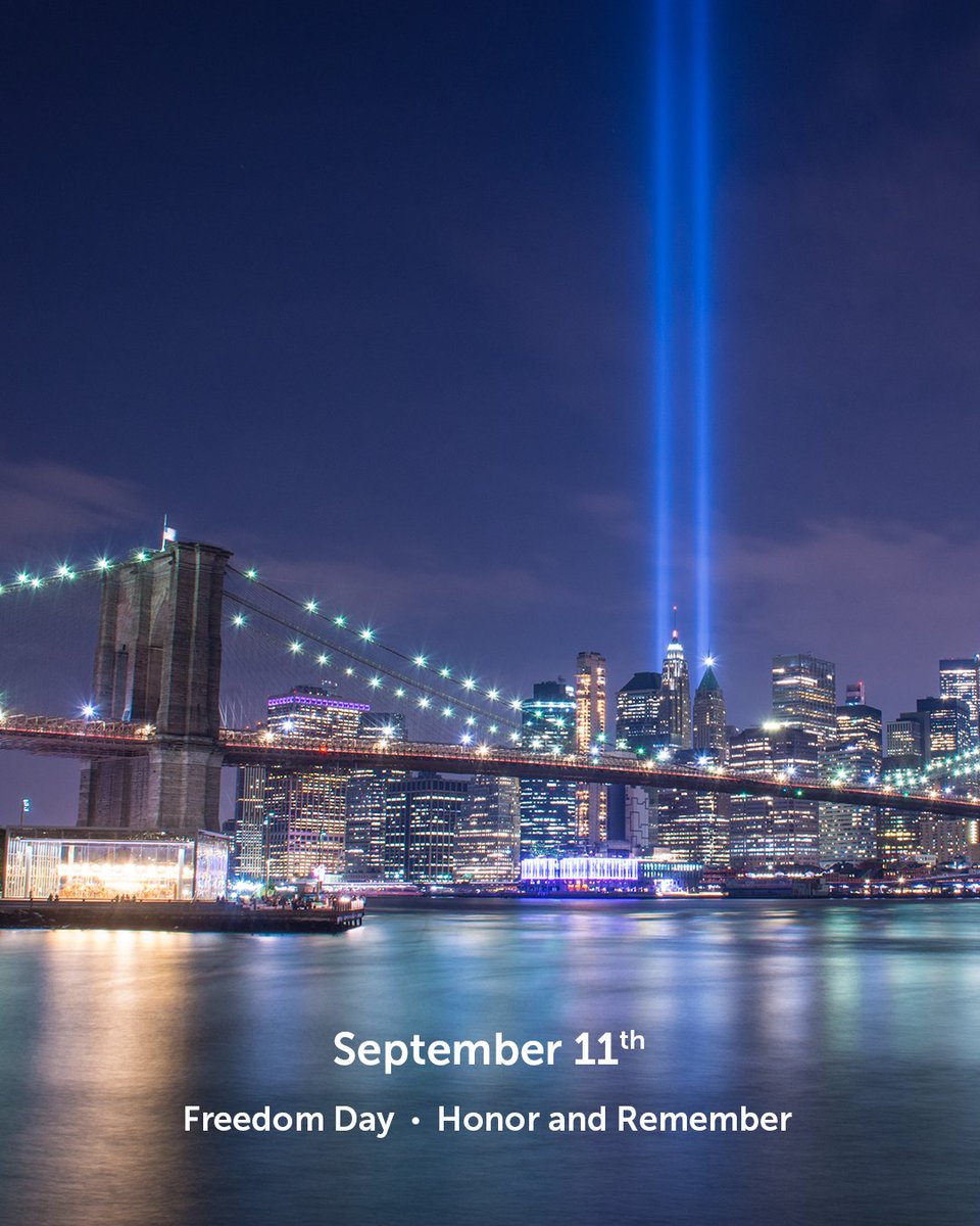 Today, we honor the lives lost and the heroes who showed extraordinary courage on September 11, 2001. We remember their strength and our nation’s resilience.