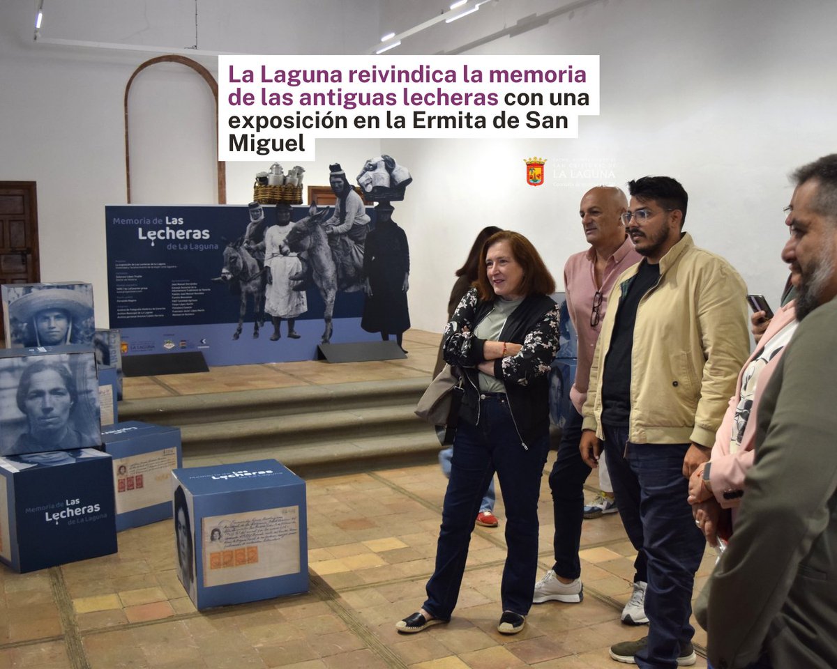 La Ermita de San Miguel acoge hasta el 8 de octubre la exposición Memoria de las Lecheras de La Laguna, un homenaje al trabajo de las mujeres rurales que durante décadas recorrieron el municipio y Santa Cruz vendiendo leche puerta a puerta.  
aytolalaguna.es/actualidad/not…