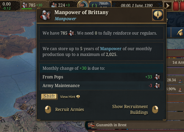 There are a lot of good convenience UX in EU5.   I do like the shortcuts from the manpower information.