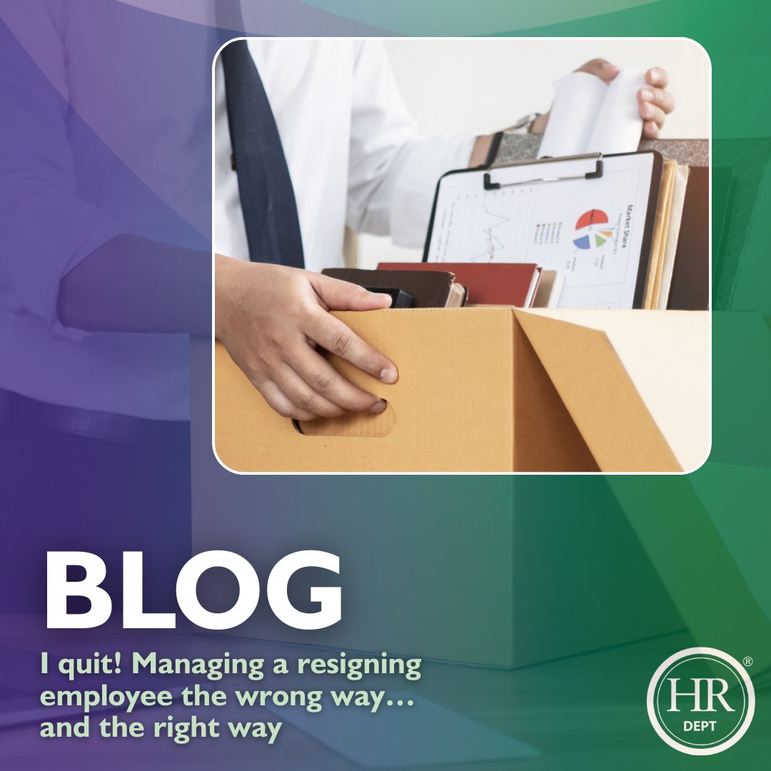 When managing a resigning employee, some steps in the process are required for legal compliance. However, there are many additional actions you can take to ensure a smooth transition for the business as you begin the search for a replacement.

More here: hrdept.co.uk/south-london/b…