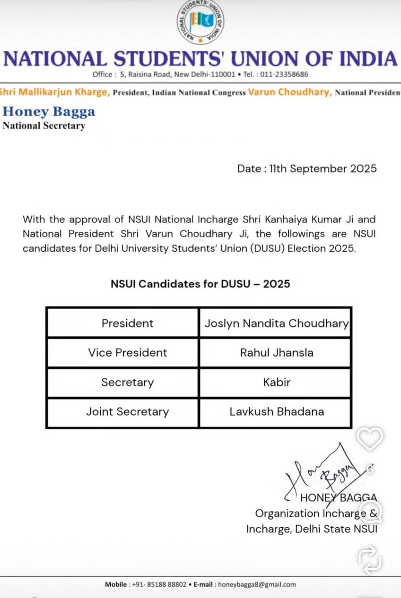 Dashrath Naruka (@dashrathnaruka2) on Twitter photo दिल्ली विश्वविद्यालय छात्रसंघ चुनाव 2025 में NSUI के
🔹अध्यक्ष पद पर जॉस्लिन नंदिता चौधरी
🔹उपाध्यक्ष पद पर राहुल झांसला
🔹सचिव पद पर कबीर गिरसा
🔹सह सचिव पर लवकुश भडाना
को प्रत्याशी बनने पर हार्दिक बधाई एवं शुभकामनाएं।
<a href="/nsui/">NSUI</a> <a href="/kanhaiyakumar/">Kanhaiya Kumar</a> <a href="/varunchoudhary2/">Varun Choudhary</a> दिल्ली विश्वविद्यालय छात्रसंघ चुनाव 2025 में NSUI के
🔹अध्यक्ष पद पर जॉस्लिन नंदिता चौधरी
🔹उपाध्यक्ष पद पर राहुल झांसला
🔹सचिव पद पर कबीर गिरसा
🔹सह सचिव पर लवकुश भडाना
को प्रत्याशी बनने पर हार्दिक बधाई एवं शुभकामनाएं।
<a href="/nsui/">NSUI</a> <a href="/kanhaiyakumar/">Kanhaiya Kumar</a> <a href="/varunchoudhary2/">Varun Choudhary</a>