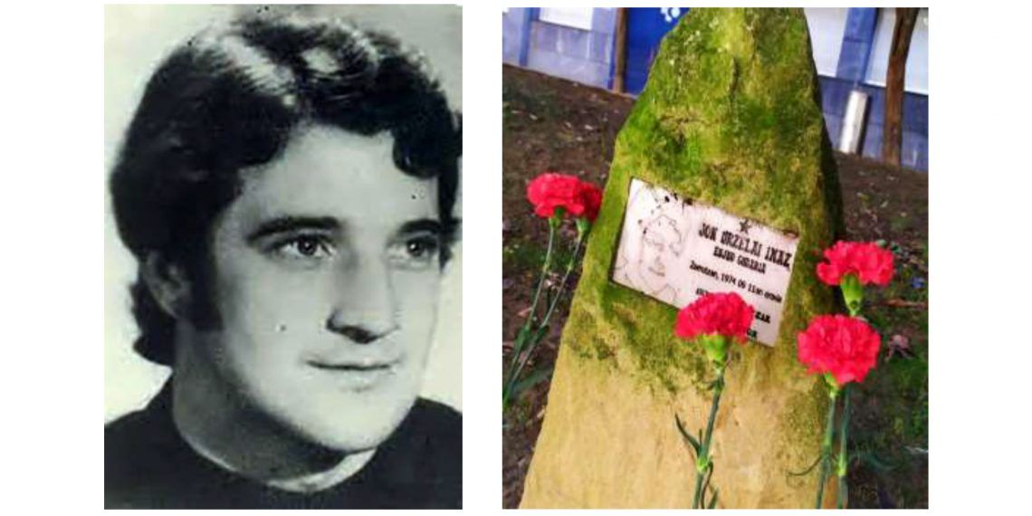 1974/09/11
Jon Urzelai ETA-kidea hil zuen Guardia Zibilak segada batean Zorrotzan.

#Errepresioa
#BilboHariGorria