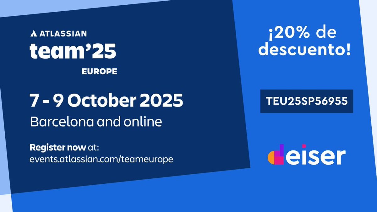 💬 Grandes ideas, grandes retos y una comunidad que no deja de crecer. Eso es lo que encontrarás en Team’25 Europe.

👉 Más de 300 compañías asistiendo en equipo.
👉 Keynotes de líderes globales.
👉 Sesiones prácticas sobre IA y nuevas formas de trabajar.
👉 Una comunidad de