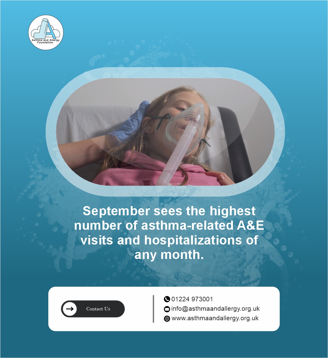 Asthma and Allergy Foundation (@aaf_info) on Twitter photo September sees the highest number of asthma-related A&E visits.
- How are you managing your asthma so far?
- Are you feeling confident in your control?
Remember, you’re not alone. AAF is here to help!
📩 Reach out - info@asthmaandallergy.org.uk or visit our website September sees the highest number of asthma-related A&E visits.
- How are you managing your asthma so far?
- Are you feeling confident in your control?
Remember, you’re not alone. AAF is here to help!
📩 Reach out - info@asthmaandallergy.org.uk or visit our website