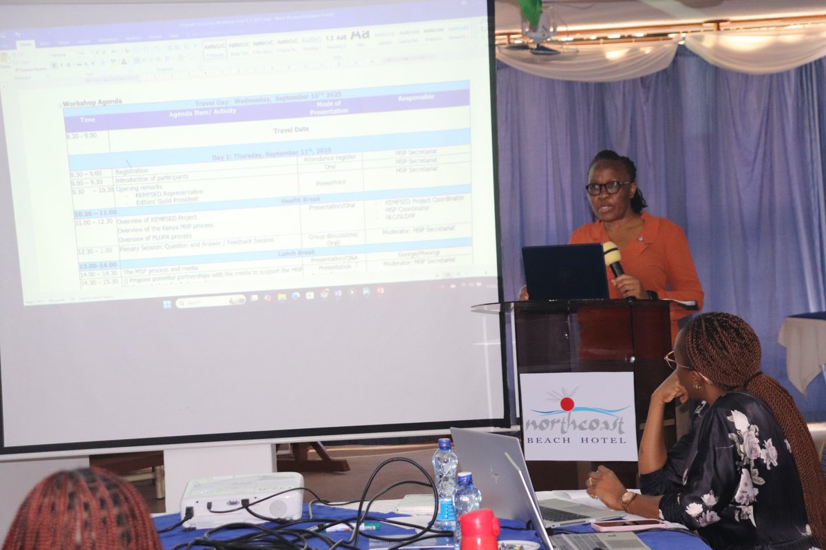 KenyaEditors's tweet photo. Susan Otieno, Deputy National Project Coordinator
@KEMFSED: We need to help Kenyans see the ocean, lakes, and rivers not only as sources of survival, but as spaces for investment, entrepreneurship, and sustainable growth. 
The media is central in shaping public opinion, sparking curiosity, and encouraging investment in these marine opportunities.
#BlueEconomy 
#MarineSpatialPlanning
