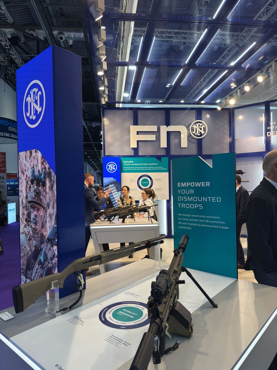 ForcesNews's tweet photo. Could this manufacturer be in charge of replacing the British Army's SA80 assault rifle?🧐
FN are one of several companies taking part in the MOD's procurement initiative known as #ProjectGrayburn. #DSEI https://t.co/cIz56ZHut2