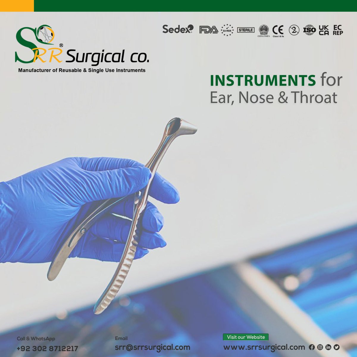 srr_surgical's tweet image. SRR Surgical delivers Single-Use Sterile &amp;amp; Non-Sterile ENT Instruments designed for precision, safety &amp;amp; surgeon comfort.
Trusted by professionals worldwide. 🌐 srrsurgical.com
#SRRSurgical #ENTInstruments #Otolaryngology #MedicalDevices #PatientSafety