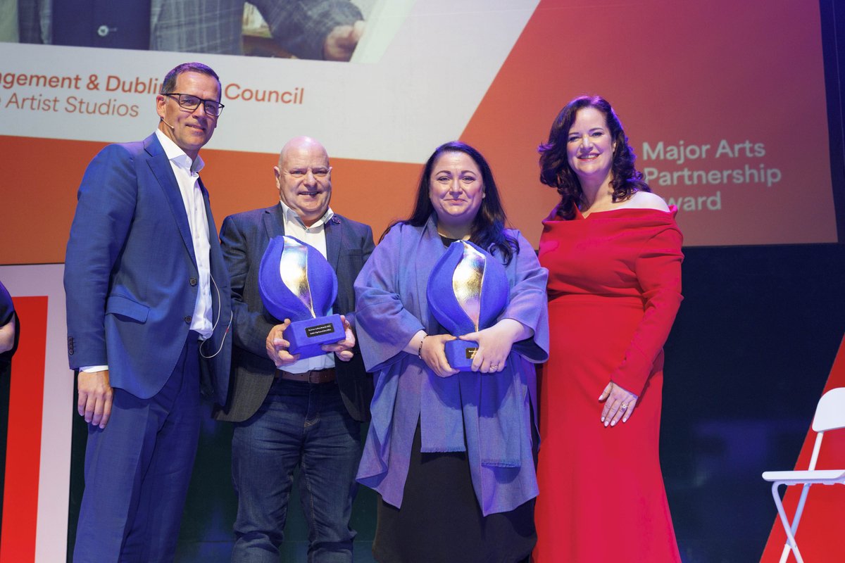 LabDCC's tweet image. Dublin City Arts Office were honoured to receive the Major Arts Partnership Award in collaboration with Xestra Asset Management for Artane Artist Studios.
Read the full story here: dublincityartsoffice.ie/news-events/du…
